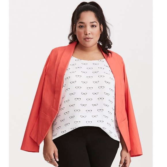 torrid Tops - Abbey Glasses georgette button back blouse 071